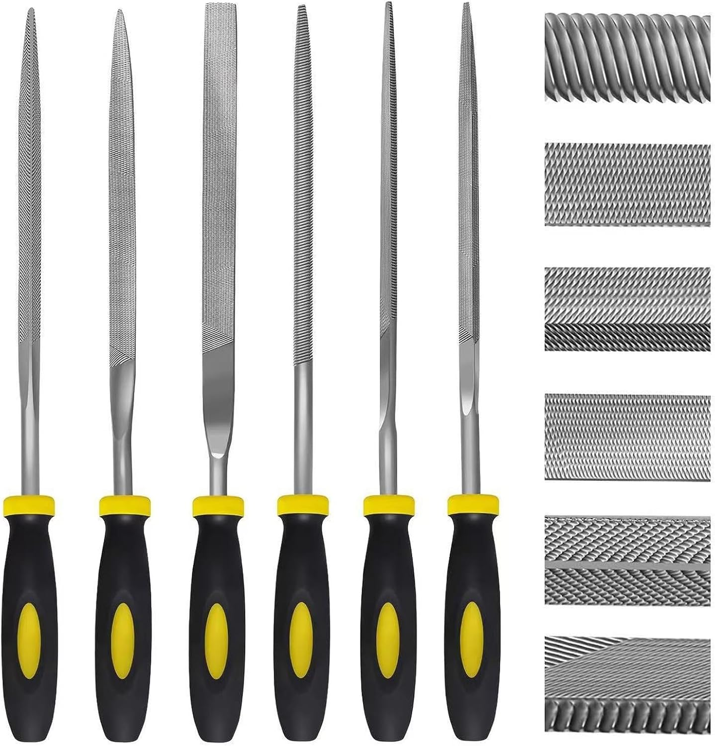 Nadelfeile – 6er-set – Stahl – 140 Mm Präzision – Holz Und Heimwerkerbedarf – Metall