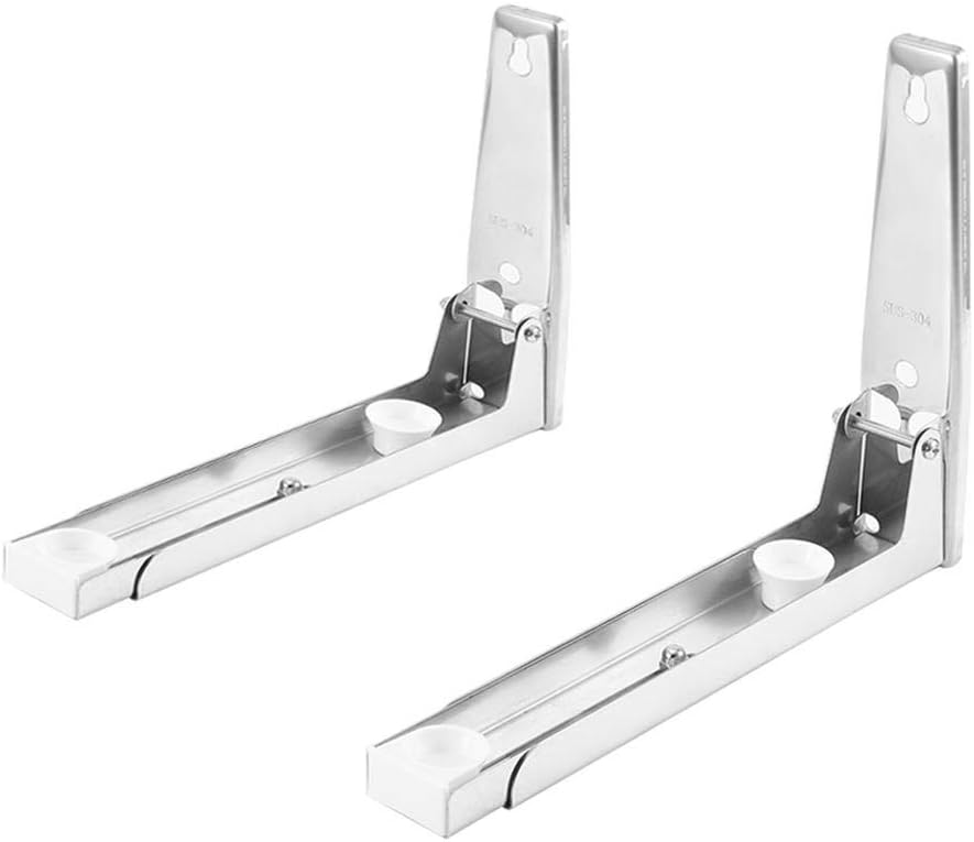 Teleskop-mikrowellenhalterung – 1 Stück – Edelstahl 304 – Klappbar Und Verstellbar Von 225 Mm Bis 395 Mm – Küchenwandmontage