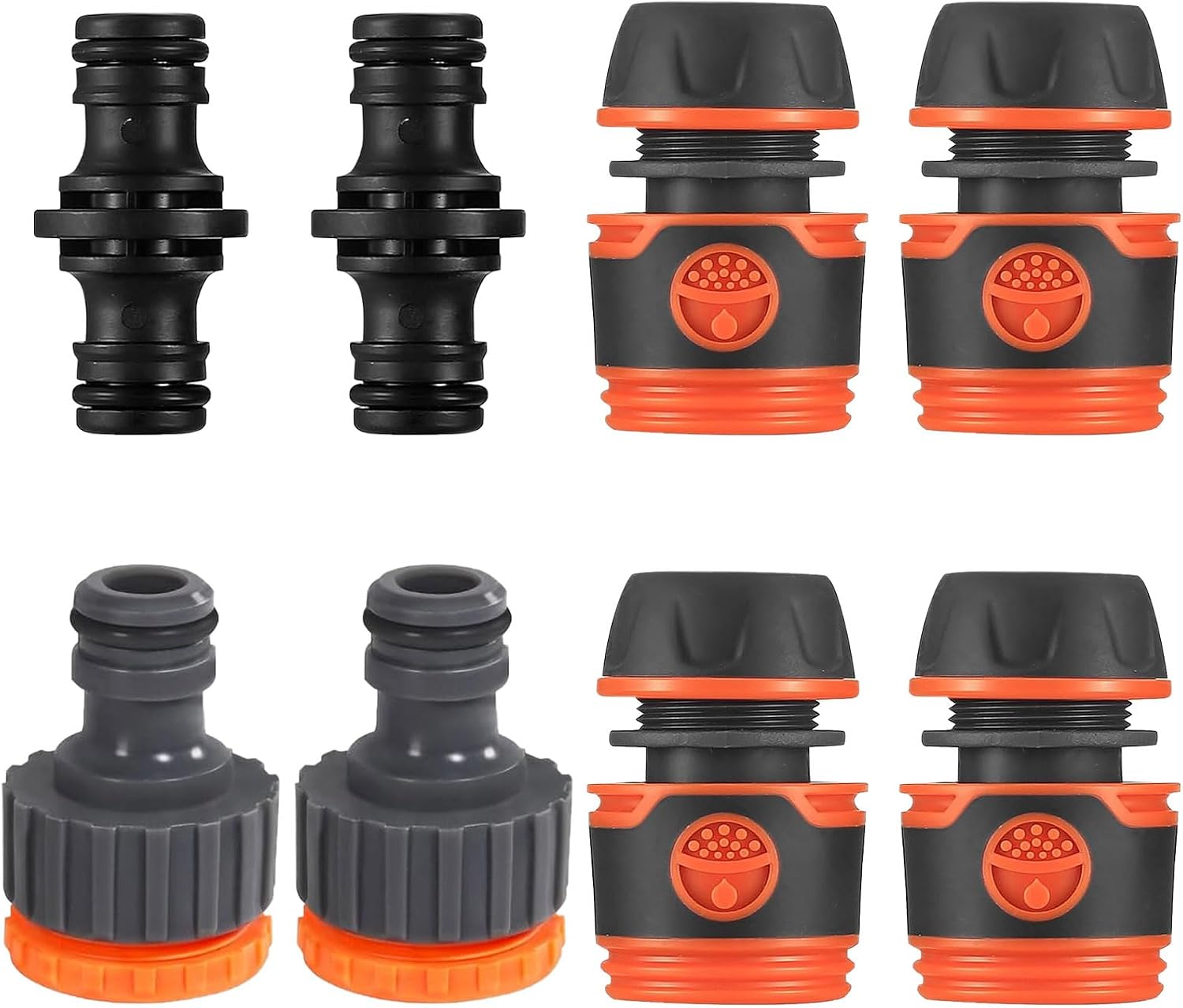8-teiliges Gartenschlauch-anschlussset – Abs Und Tpr – Auslaufsicher – Für Garten Und Haushalt – 13 Mm 1/2