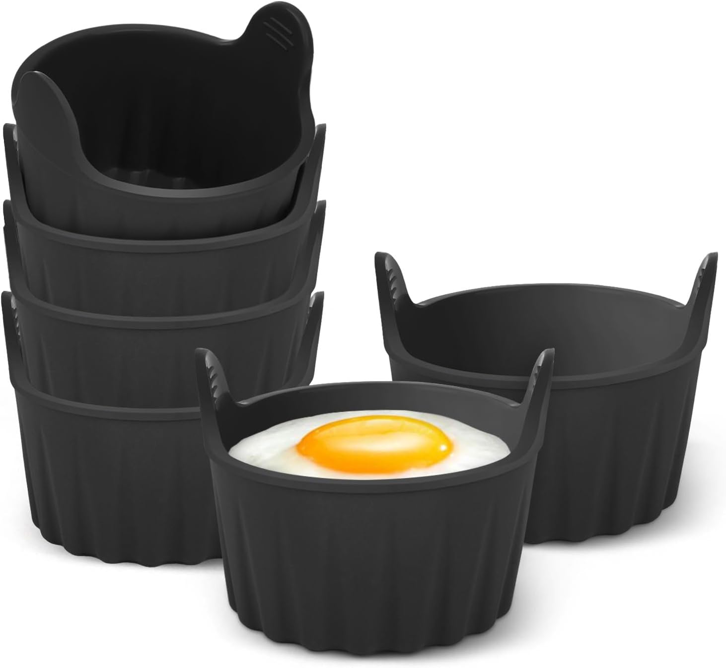 Eierform Zum Pochieren – 6er-set – Lebensmittelechtes Silikon – Antihaftbeschichtung – Für Heißluftfritteuse Und Backofen – Hitzebeständig