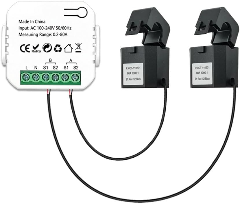 Zigbee-energiezähler – 1ct/2ct – Pc – Bidirektionale Überwachung – Solar-photovoltaik – 0,2–80 A