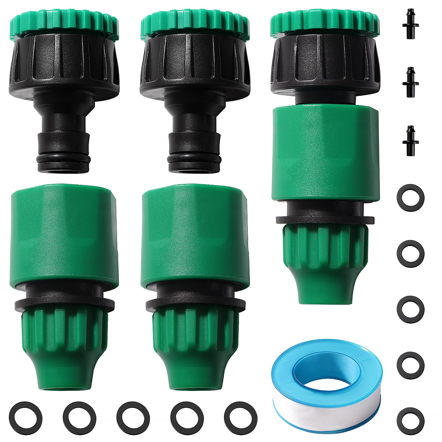 Bewässerungsanschluss-set – 6-teilig – Kunststoff – G1/2, G3/4 Bis 8/12 Mm – Garten- Und Landwirtschaftssystem