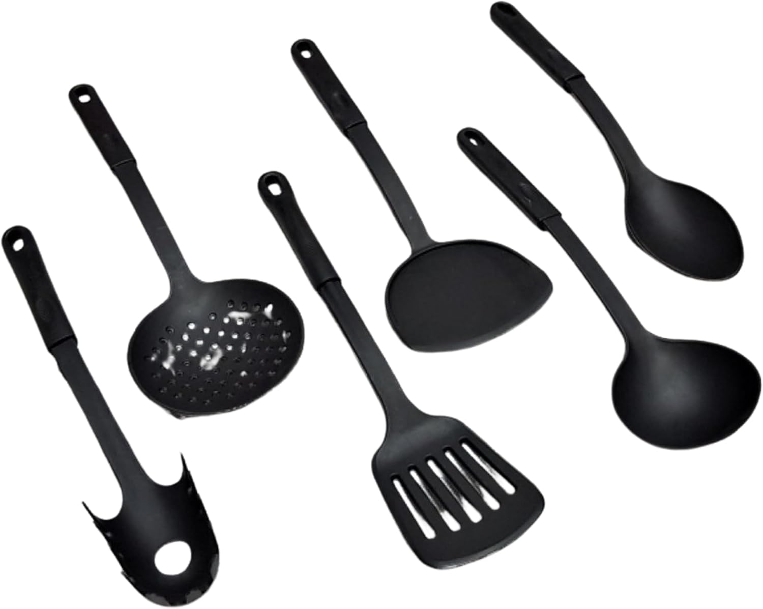 Küchenutensilien-set – 6-teilig – Robuster Kunststoff – Hitzebeständig – Schwarz – 31 Bis 33 Cm