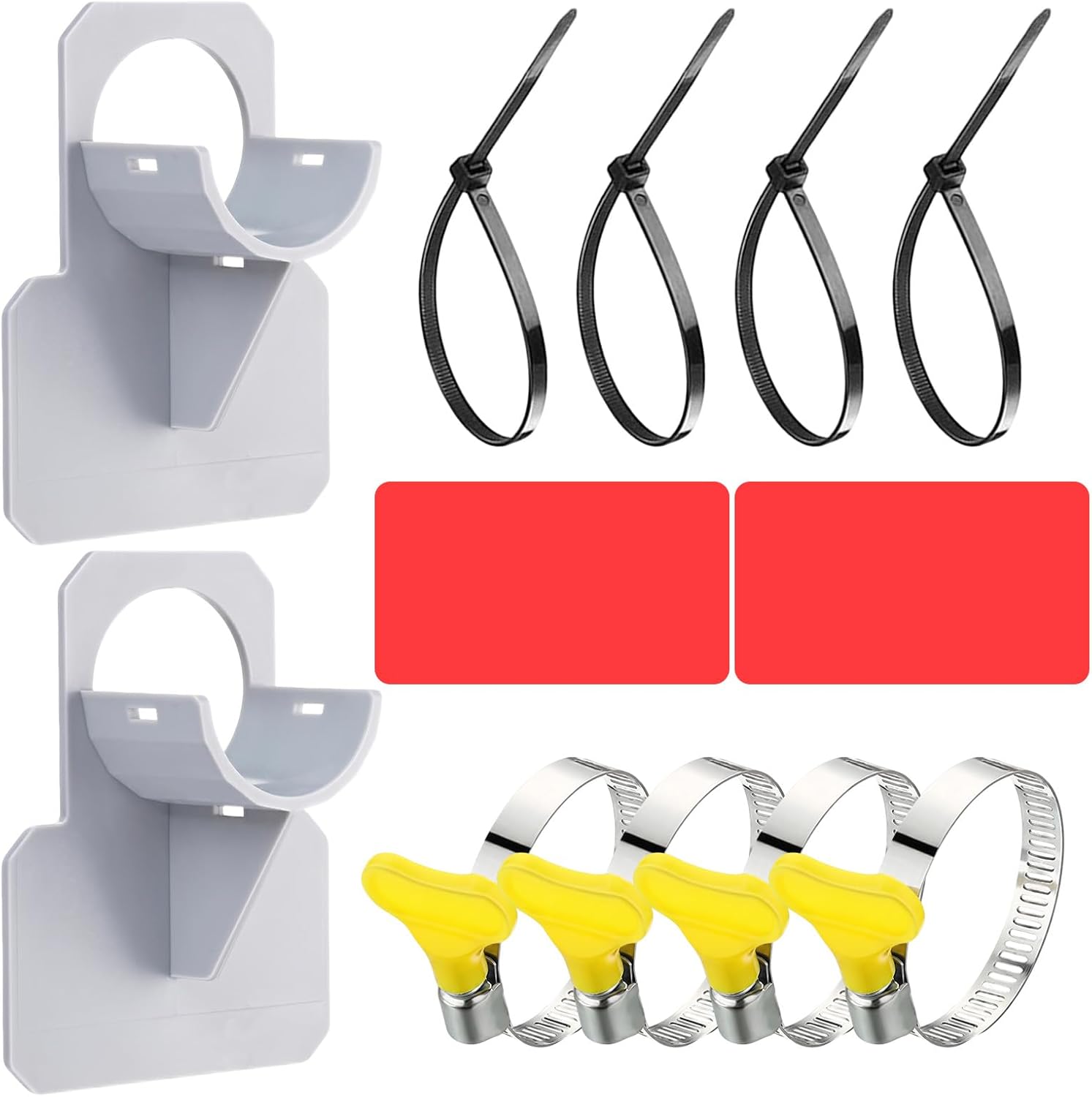 Schwimmbadschlauchhalterung – 2 Stück – Abs-kunststoff Und Stahl – Für Durchmesser 30–37 Mm – Wandmontage