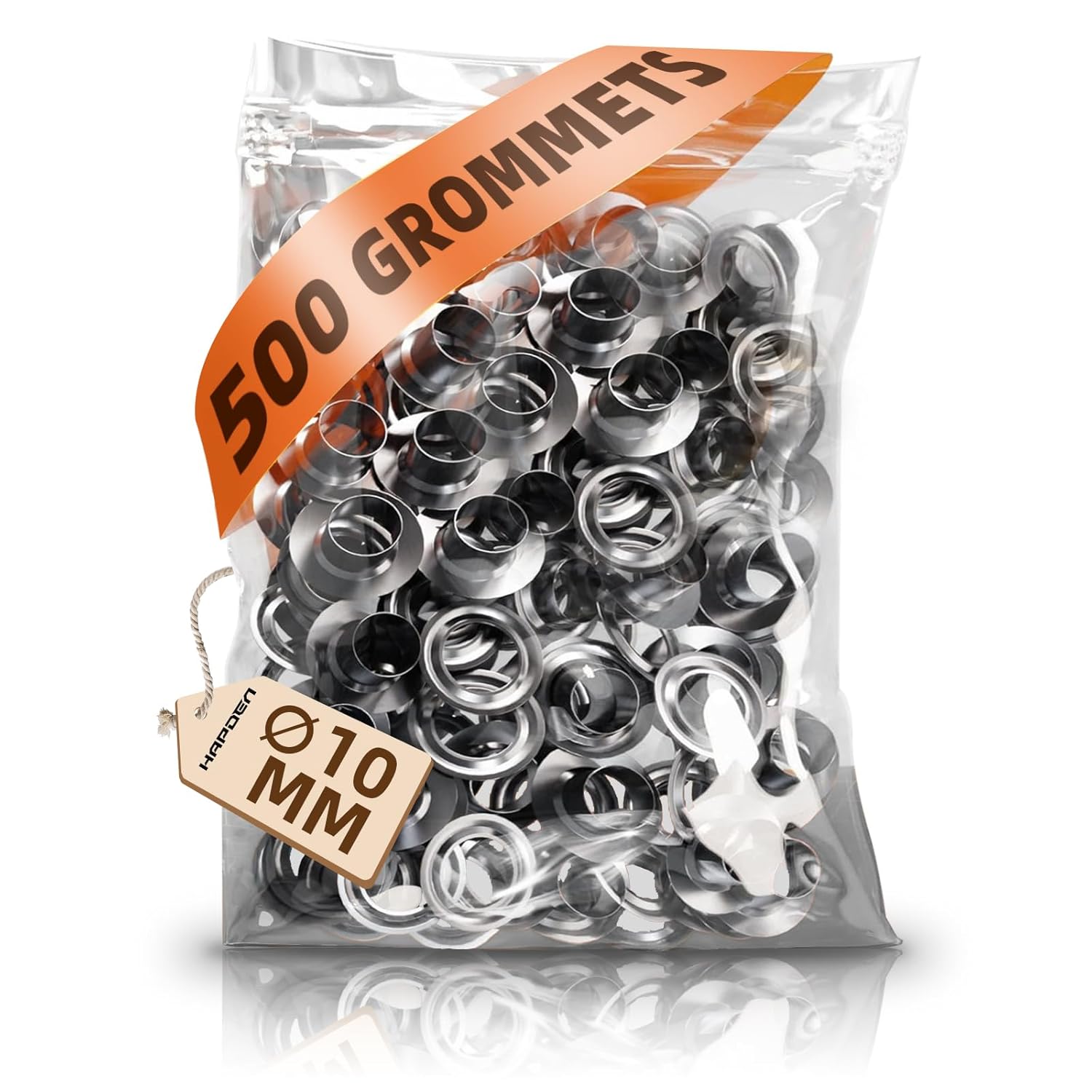 Metallösen – 500er-packung – 10 Mm Innendurchmesser – Verchromt, Rostfrei – Für Magnetwerkzeuge – Textilhandwerk