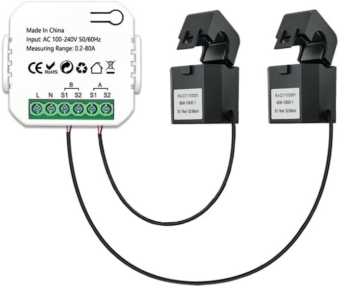 2-wege-wlan-energiezähler – 1 Stück – Weißes Abs – Bidirektionale Messung – Für Haushalt Und Industrie – 10 X 10 X 3 Cm