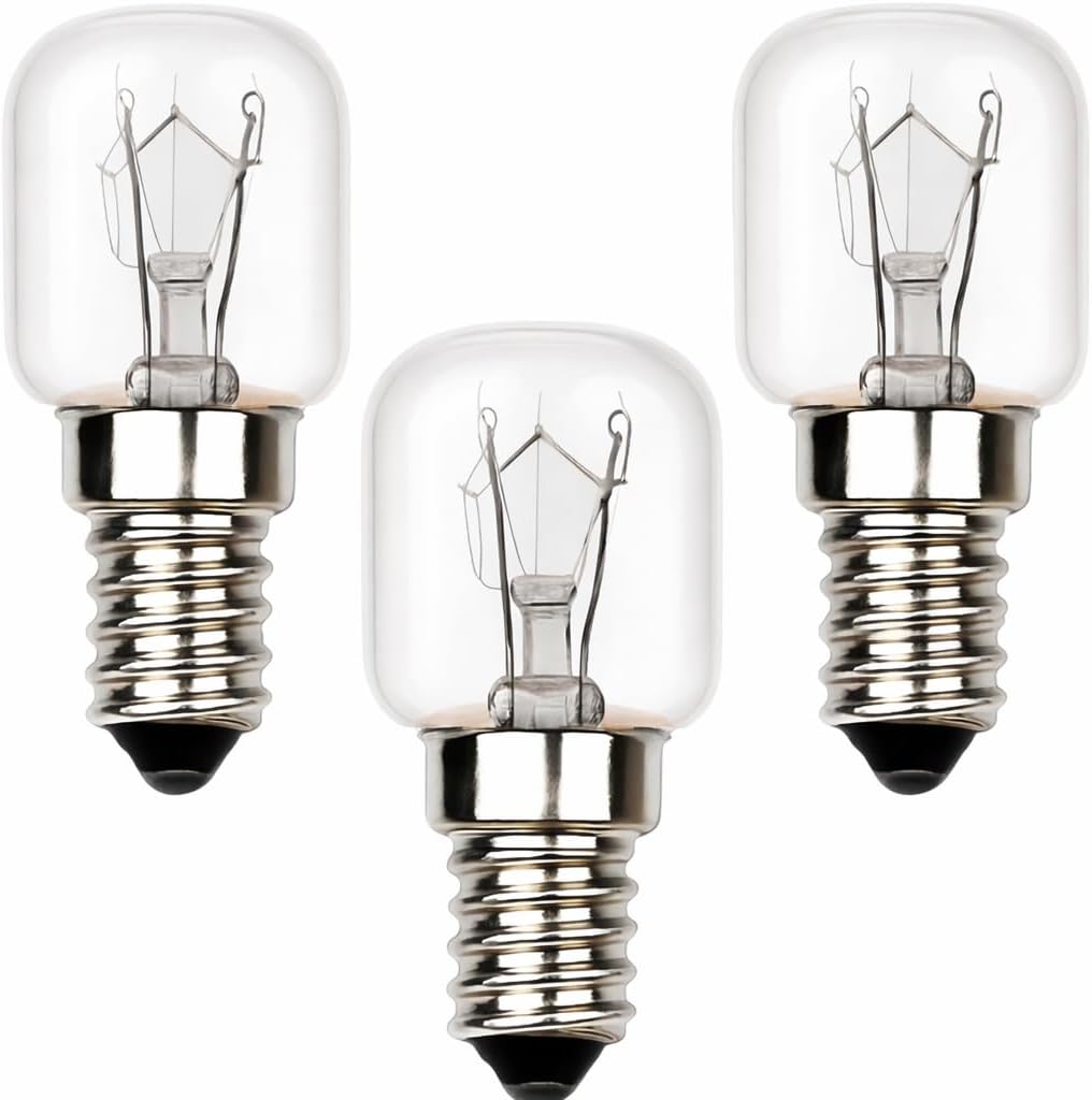 E14-ofenlampe – 3er-pack – 25 W T22 – Hitzebeständig Bis 300 °c – Warmweiß (2700 K) – Für Mikrowelle, Kühlschrank Und Dunstabzugshaube