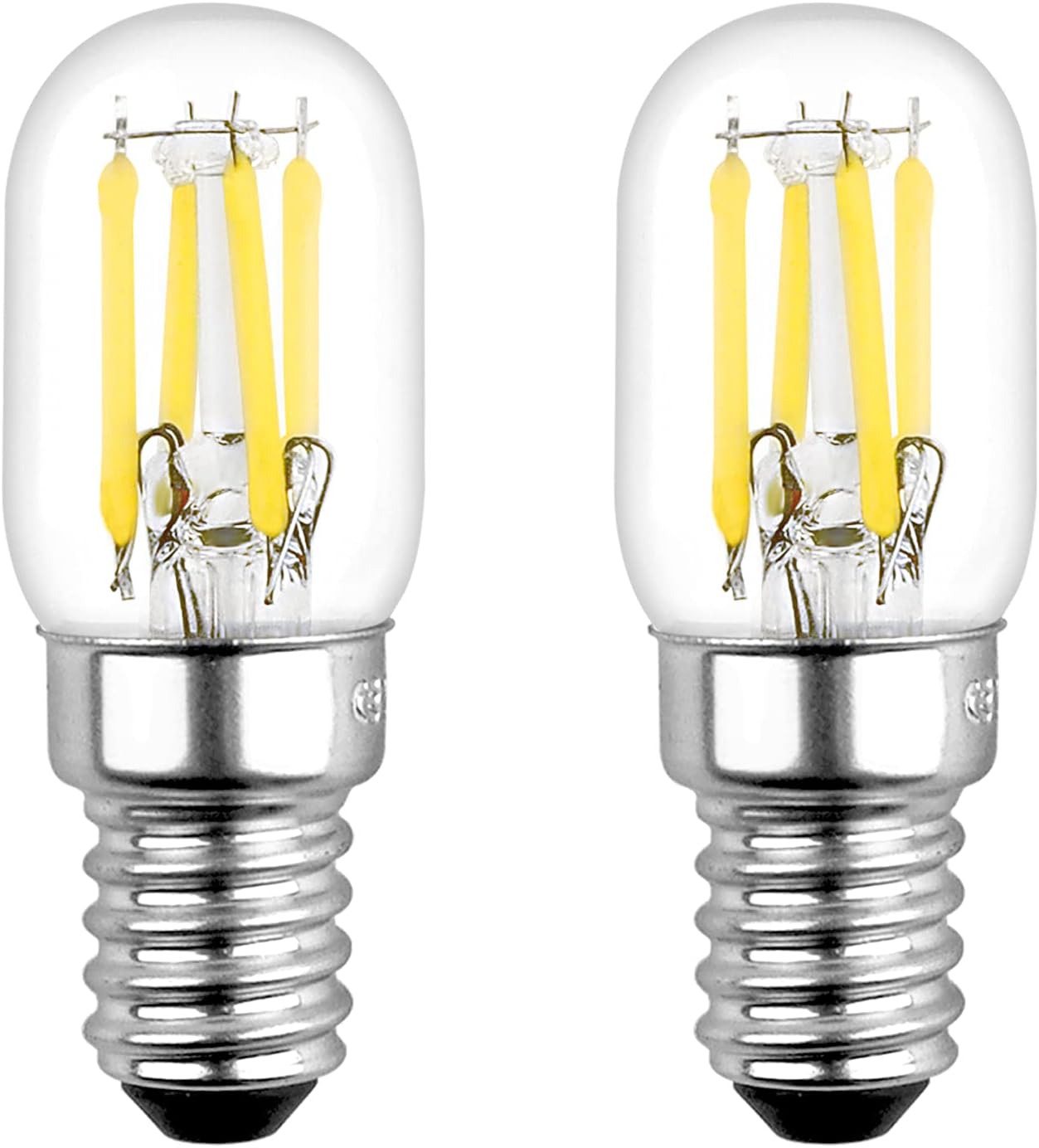 E14 12v Led-lampe – 2er-pack – T22-glas – 3w Warmweiß – Für Wohnwagen-kühlschranktüren – 22x58mm