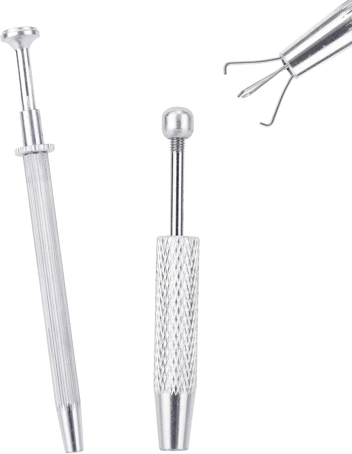 Schmuckzange – 2-teilig – Aluminiumlegierung – 4 Gewindebacken – Für Ohrringe Und Schmuckteile – 63 Mm Und 115 Mm