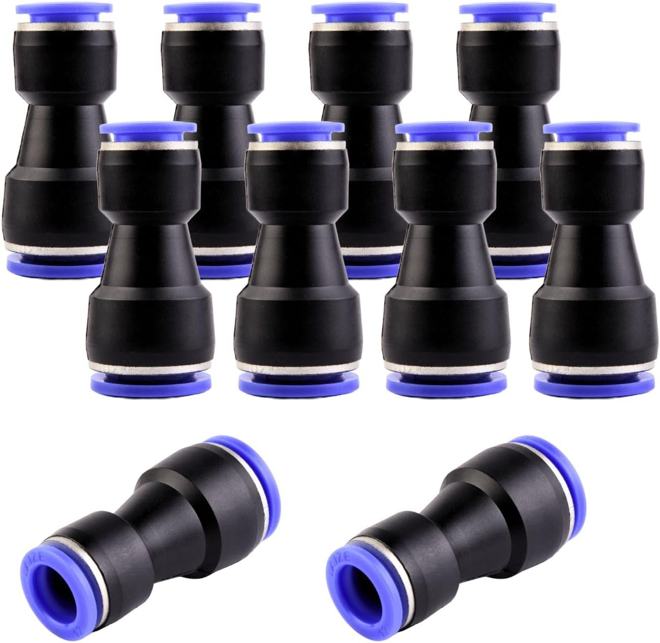 Packung Mit 10 Schnellkupplungen, Variabler Durchmesser 14 Bis 12 Mm – Pneumatik-reduzierstücke Zum Einstecken – Schnellkupplungen Für Luft- Und Wasseranschlüsse
