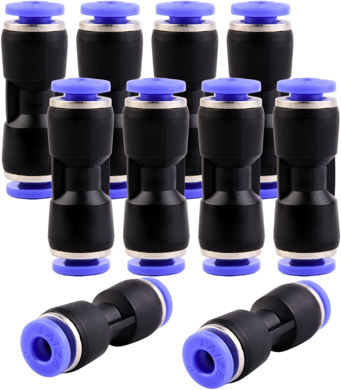 Packung Mit 10 Pneumatischen 4-mm-steckverbindern – Pneumatik-steckverschraubungen – 2-wege-verschraubungen 4 Mm Auf 4 Mm – Schnellkupplungen – Druckluftwerkzeuge Für Den Schnellen Anschluss