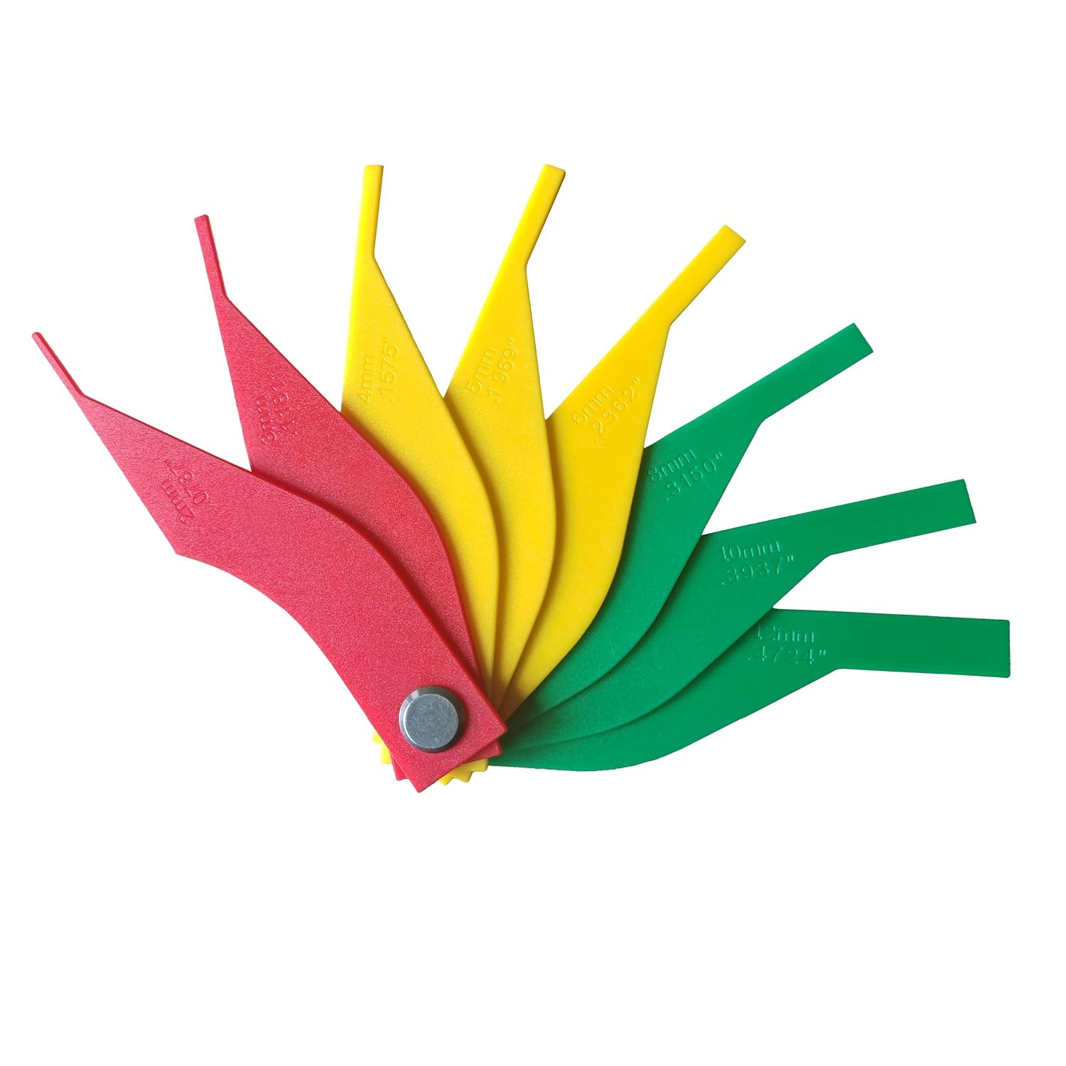 Bremsbelagdickenmesser – 8-teilig – Stahl – Sae-metrischer Farbcode – Fahrzeugdiagnose – Mechanisches Werkzeug