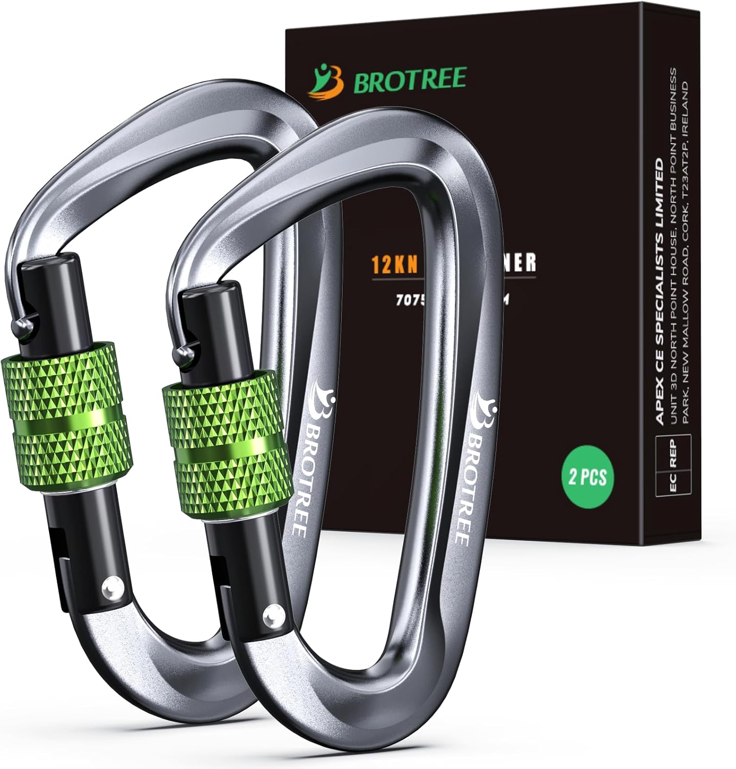 D-förmiger Aluminium-karabiner – 2er- Oder 4er-pack – Aluminiumlegierung 7075 – 12 Kn Schraubverschluss – Ideal Für Camping, Wandern Und Hängematten – 8 Cm, Silberfarben