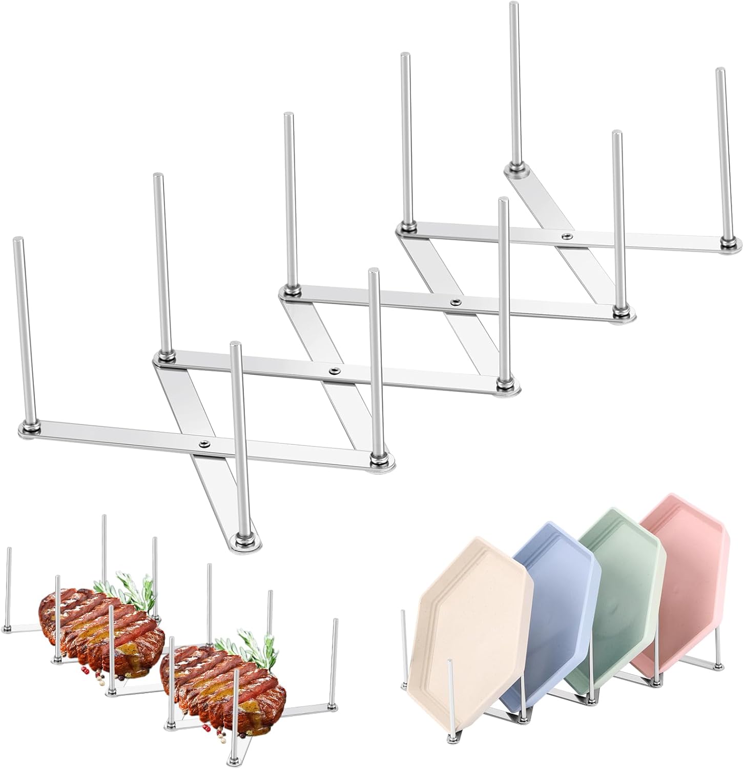 Deckelhalter Aus Edelstahl – 1 Stück – Verstellbar Und Robust – Aufbewahrung Für Töpfe Und Pfannen – Für Den Täglichen Gebrauch In Der Küche – Max. 48,7 Cm