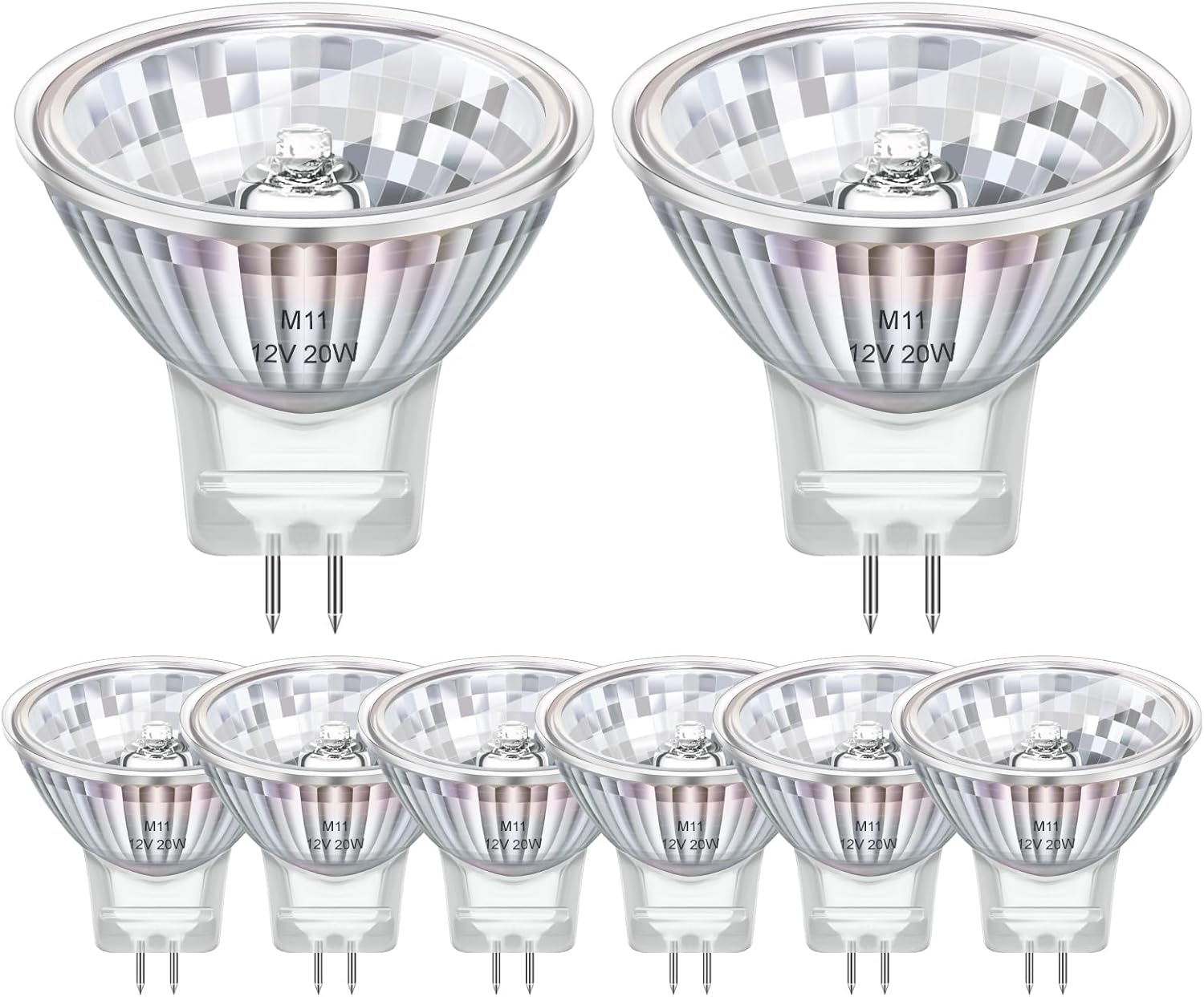 8er-pack Mr11 G4 12v 20w Warmweiße, Dimmbare Halogenlampen Für Einbau- Und Schienenbeleuchtung