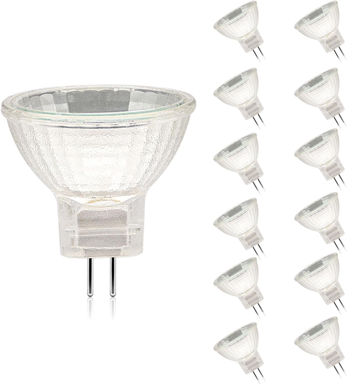 Gu4 Mr11 12v 20w Warmweiße, Dimmbare Halogenlampen, 24° Abstrahlwinkel, Für Decken- Und Innenbeleuchtung, 12er-pack