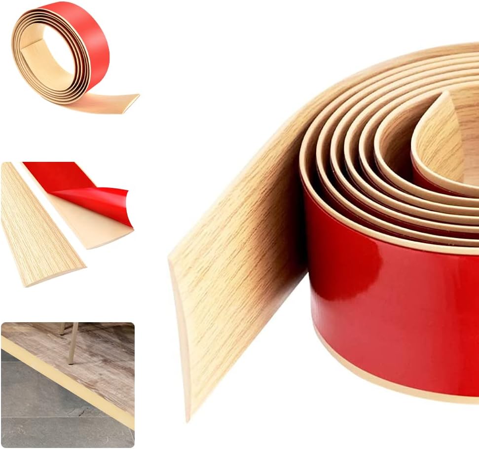Übergangsprofil Für Bodenbeläge – 1-teilig – Selbstklebendes Pvc-vinyl – Khaki-holzoptik – Für Fliesen Und Parkett – 200 Cm