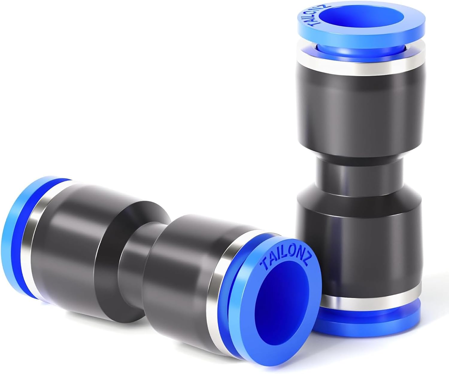 12-mm-geradverschraubungen – 10er-pack – Robuster Kunststoff – Schnelle, Werkzeuglose Verbindung – Für Pneumatische Systeme – Kompatibel Mit Pu-, Pa-, Pe- Und Pvc-schläuchen