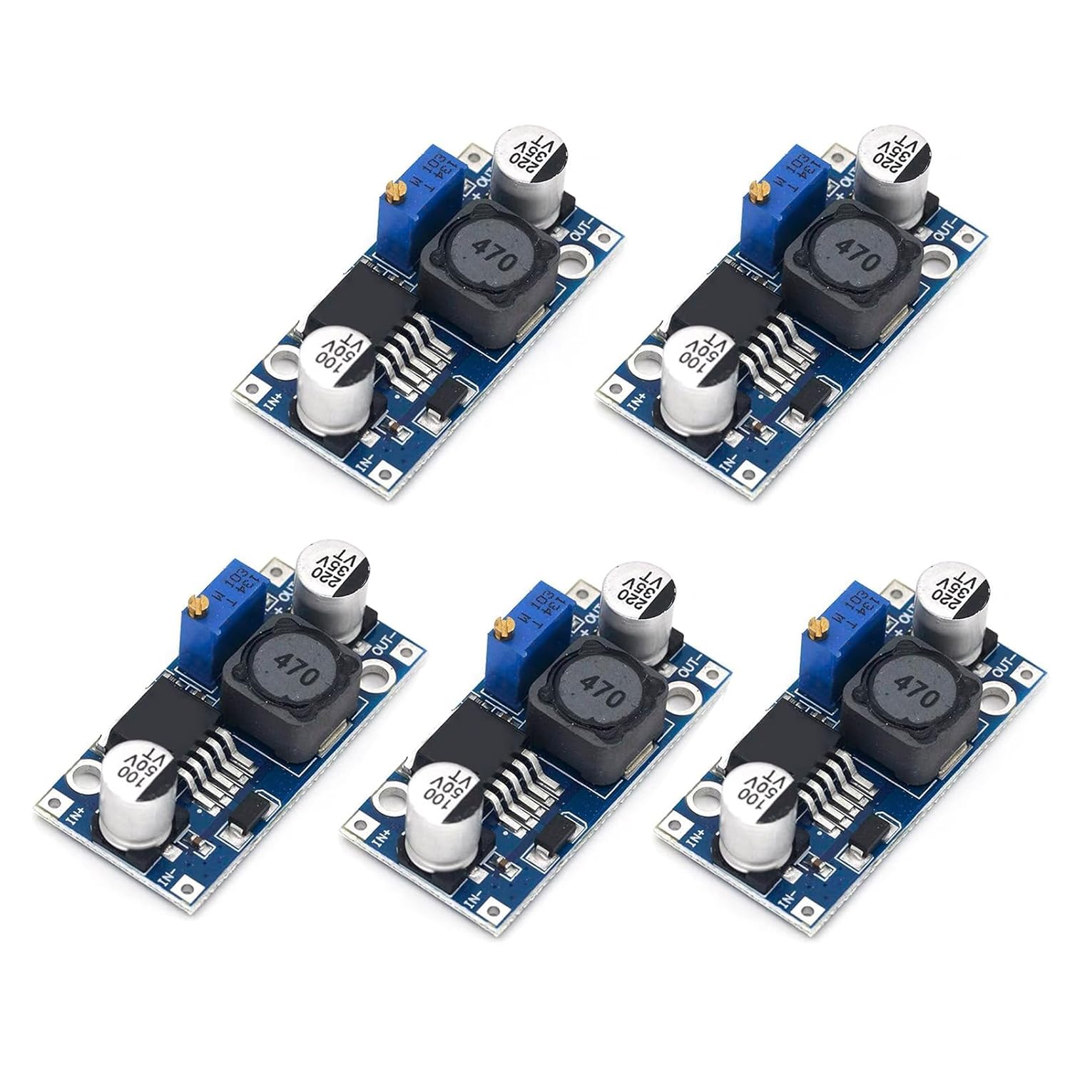 5 Dc/dc-abwärtswandlermodule, 3 A, Spannung 3,2–40 V Auf 1,25–35 V, Hocheffizienter, Einstellbarer Regler Für Elektronikprojekte Und Diy-netzteile