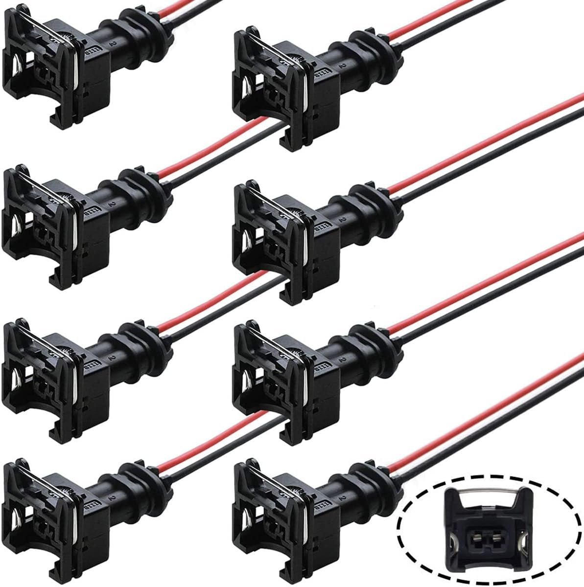 Kraftstoffeinspritzdüsenstecker – 8er-pack – Robuster Kunststoff – Ev1 Obd1-anschluss – Für Kfz-reparaturen – Kompatibel Mit Bosch Rc