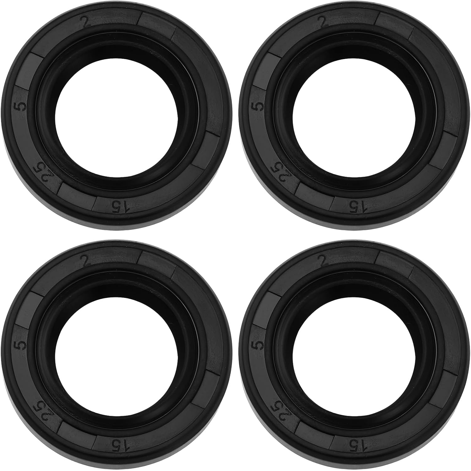 Kurbelwellen-öldichtungen – 4er-set – Langlebiger Gummi – Motordichtung – Für Kettensägen – Schwarz – Kompatibel Mit Ms170 Bis Ms391