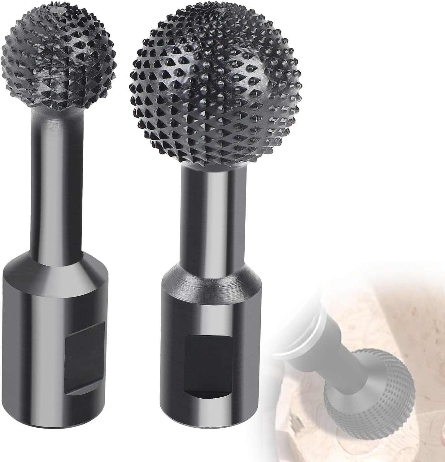 Rotationskugelfräser – 2er-set – Kohlenstoffstahl – Holzbearbeitung Und Aushöhlen – Für 115/125-mm-winkelschleifer – Durchmesser 25 Mm Und 40 Mm