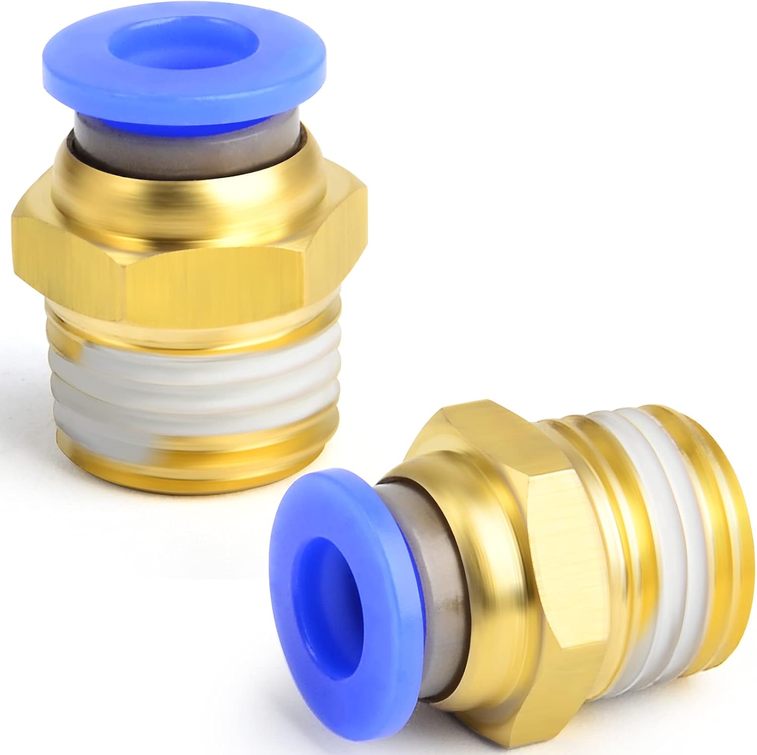 Pneumatikverschraubungen – 2 Stück – Vernickeltes Messing – Steckverbindung 4 Mm – Druckluftsysteme – 1/4"-bsp-gewinde