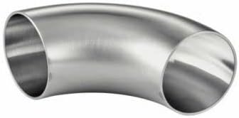 90°-edelstahlbogen – 1 Stück – Edelstahl 304l – Rohranschluss Ø 51 Mm – Für Sanitär- Und Industrieinstallationen – 1,2 Mm Wandstärke