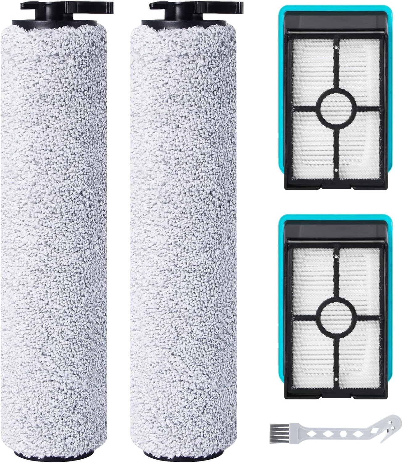 Bürstenwalze Und Hepa-filter – 2er-pack – Weiches Nylon – Reinigung Von Hartböden Und Teppichen – Für Bissell Crosswave Hf2 – Kompatibel Mit 3845n