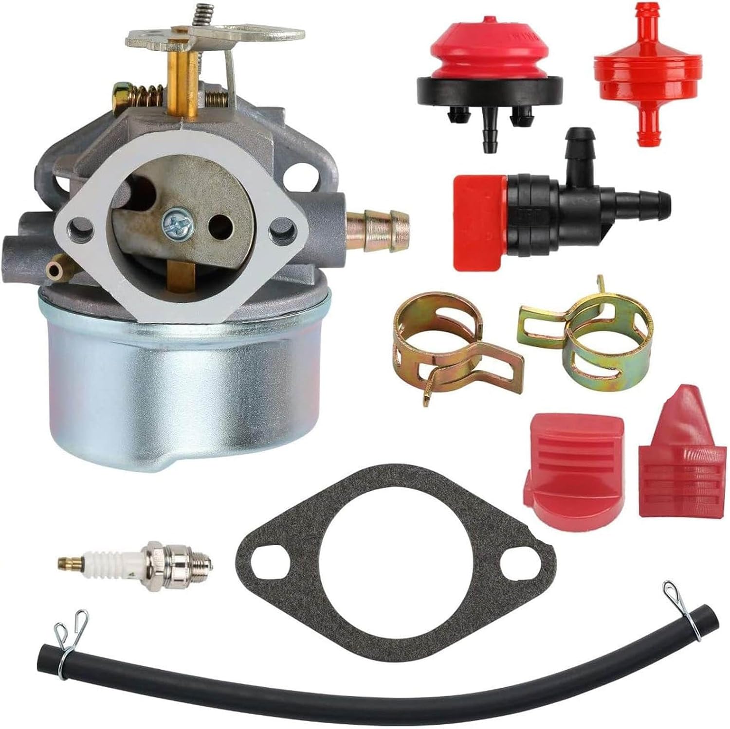 Vergaser Für Tecumseh – Komplettes 12-teiliges Set – Metall Und Gummi – Ersatzteil 640349 – Für Schneefräsen Und Generatoren – Kompatibel Mit 8–10 Ps