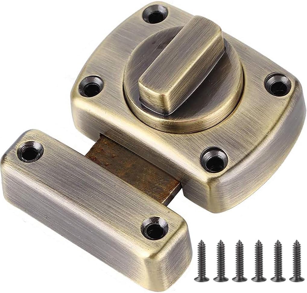 Drehriegel – 1-teilig – Zinklegierung – Sicherer Verschluss – Für Bad Und Möbel – Grünbronze, 55 Mm