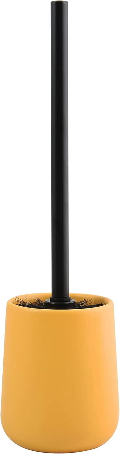 Wc-bürste Mit Halterung – 1 Stück – Keramik Und Edelstahl – Gründliche Reinigung – Modernes Badezimmer – 10,4 X 38,8 Cm