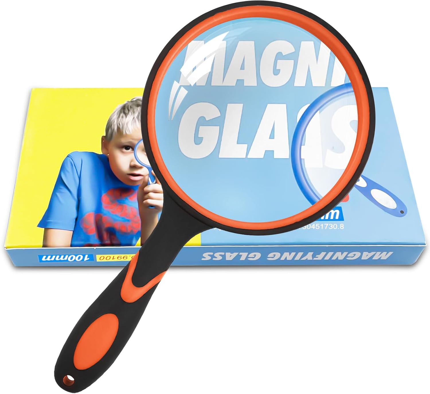 100-mm-leselupe – Optisches Glas – Rutschfester Griff – Präzise Sehhilfe – Für Senioren Und Kinder – Schwarz