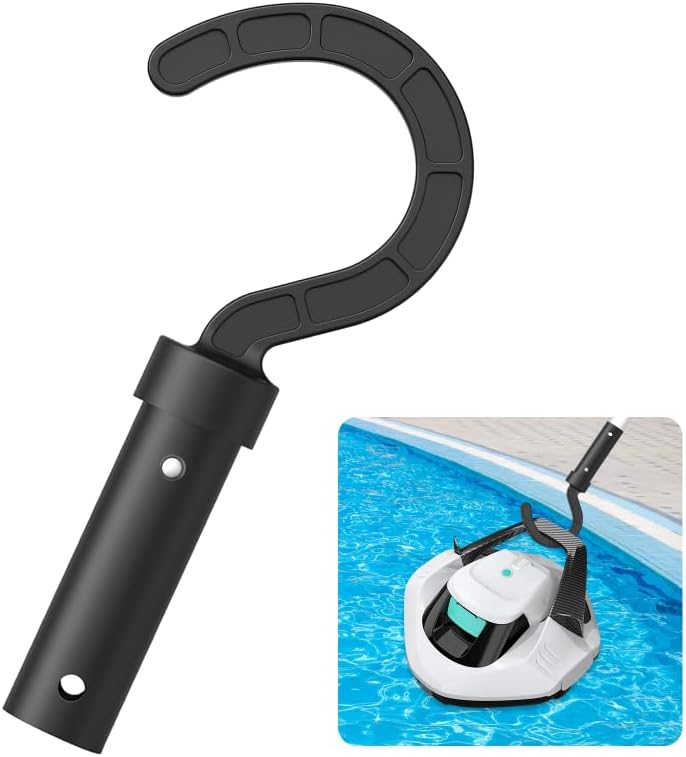 Poolroboter-haken – 1 Stück – Robustes Abs Und Pc – Nassfreie Bergung – Für Eingelassene Und Aufstellpools – Schwarz, 20,3 Cm