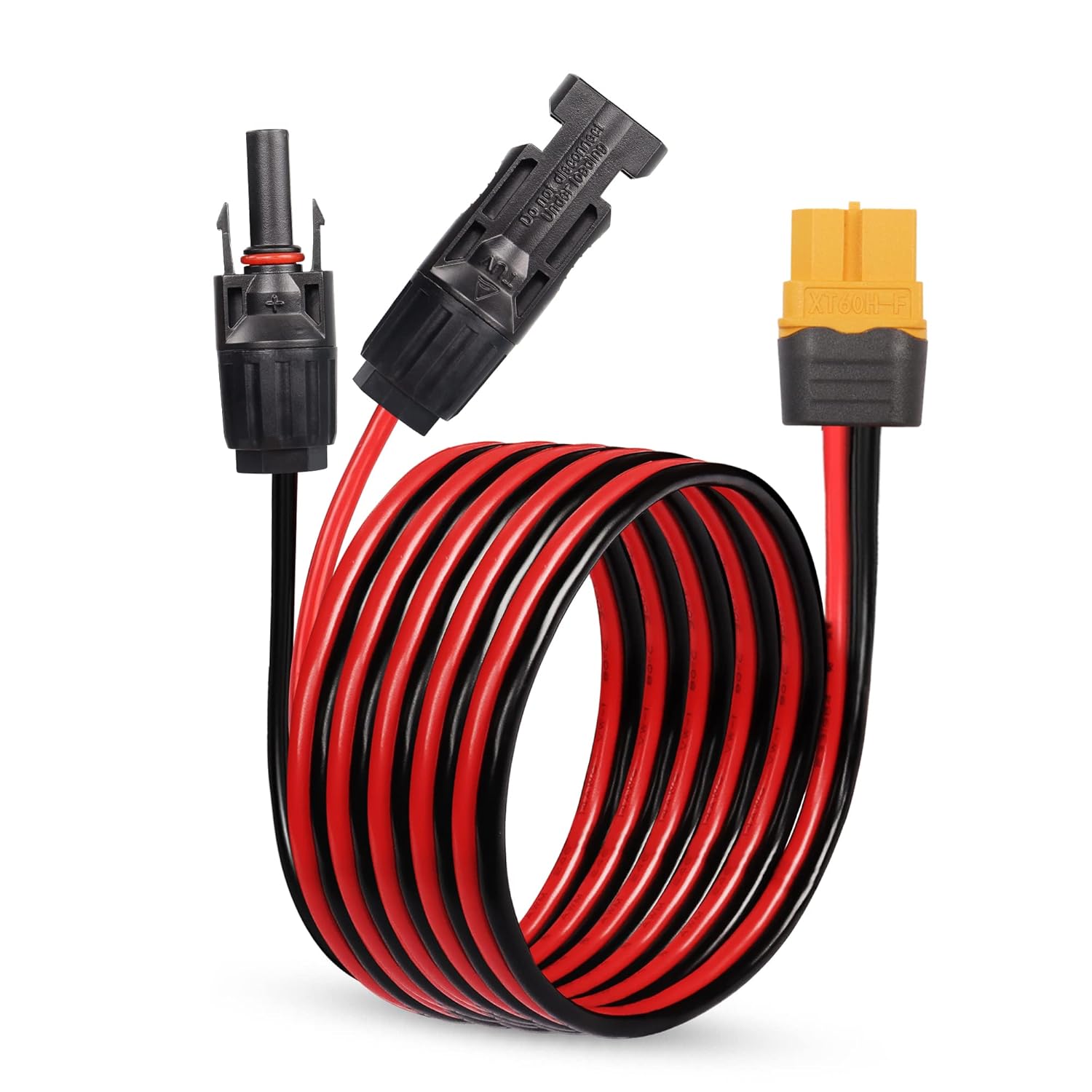 Xt60 Solarkabel – 1 Stück – Verzinntes Kupfer, 3 Mm² – Verbindung Zwischen Solarpanel Und Generator – Camping Und Outdoor-aktivitäten – 150 Cm, Schwarz