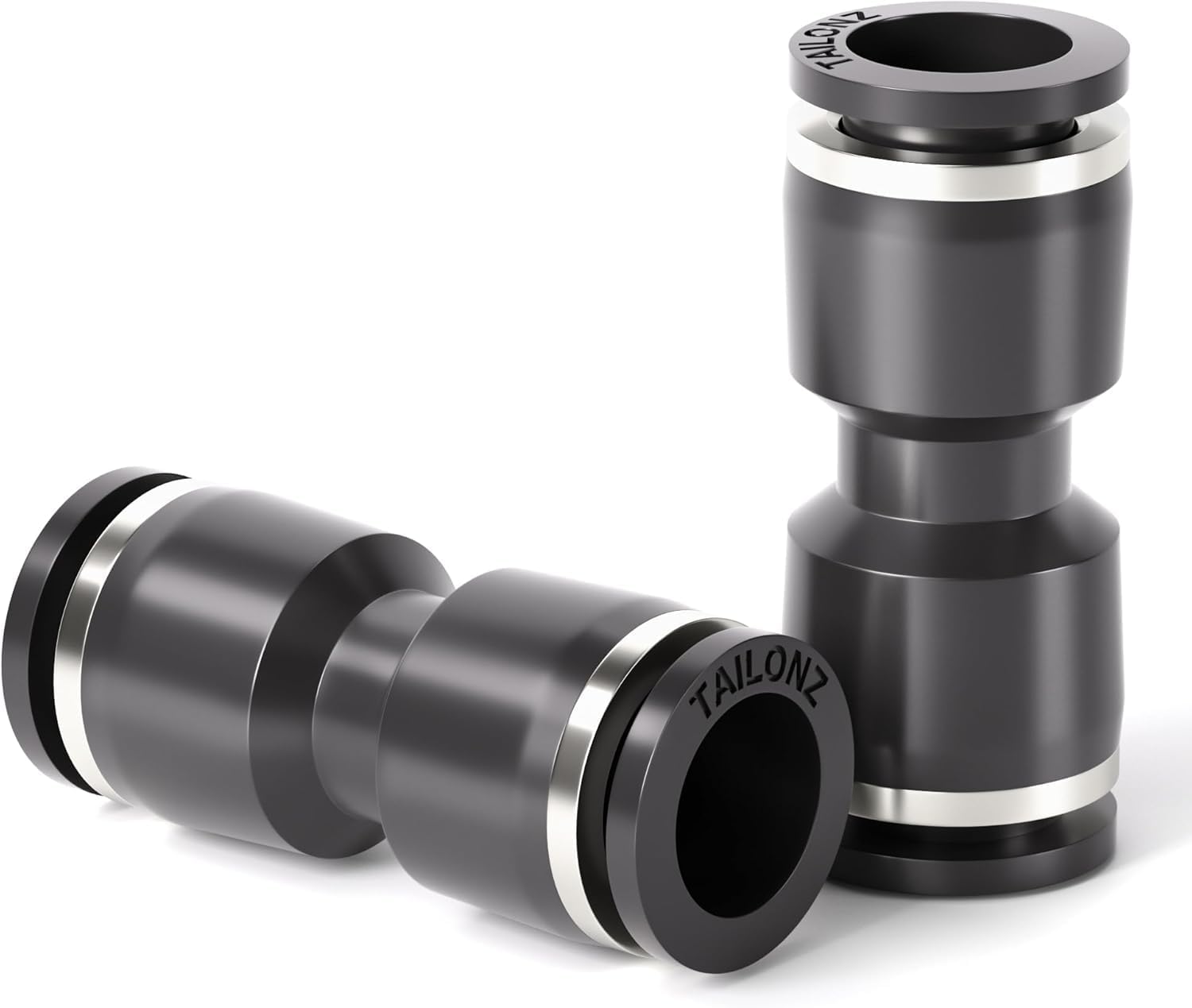 Gerade Pneumatikverschraubungen – 10er-pack – Schwarzer Kunststoff – 7-mm-schnellanschluss – Für Druckluftsysteme – 7 Mm Außendurchmesser
