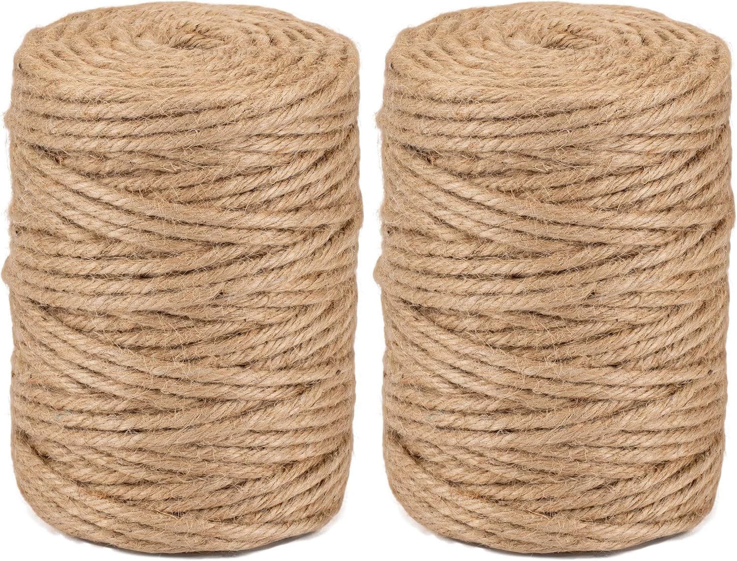 Natur-juteschnur – 2er-pack – Ø 5 Mm, 100 M – Starkes Geflochtenes Seil – Gartenarbeit Und Heimwerken – Naturbraun