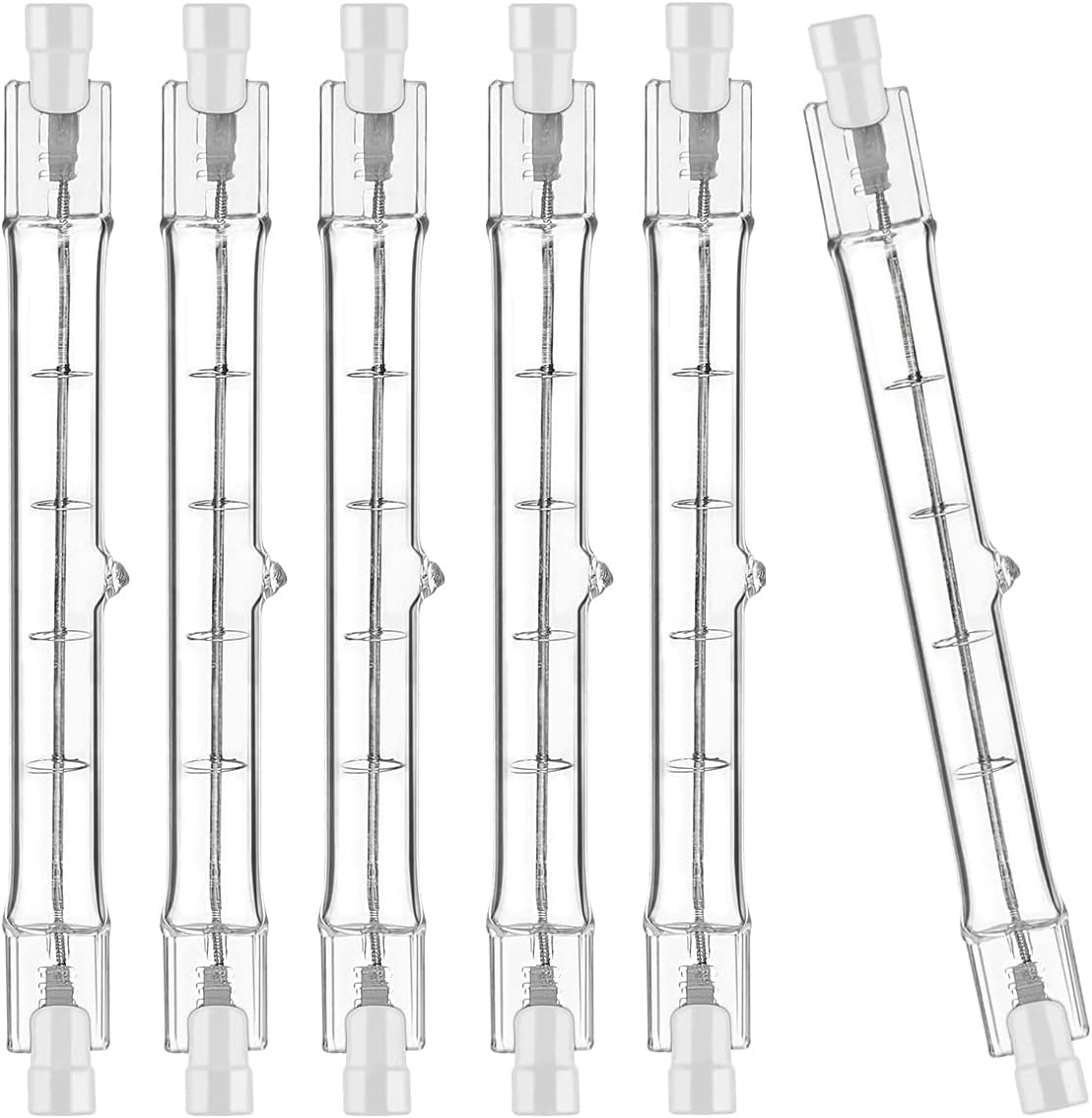 R7s 78-mm-halogenlampen, 100 W, 6er-pack – Warmweiß (2700 K), Dimmbar – Innen- Und Außenbeleuchtung Für Wohnzimmer Und Büro