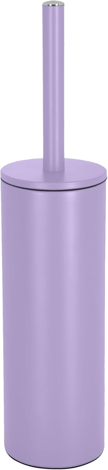 Wc-bürste Mit Halter – 1 Set – Edelstahl Und Kunststoff – Austauschbarer Bürstenkopf Und Hygienischer Deckel – Für Bad Und Wc – Matt-lavendel, 40 X 9,5 X 9,5 Cm