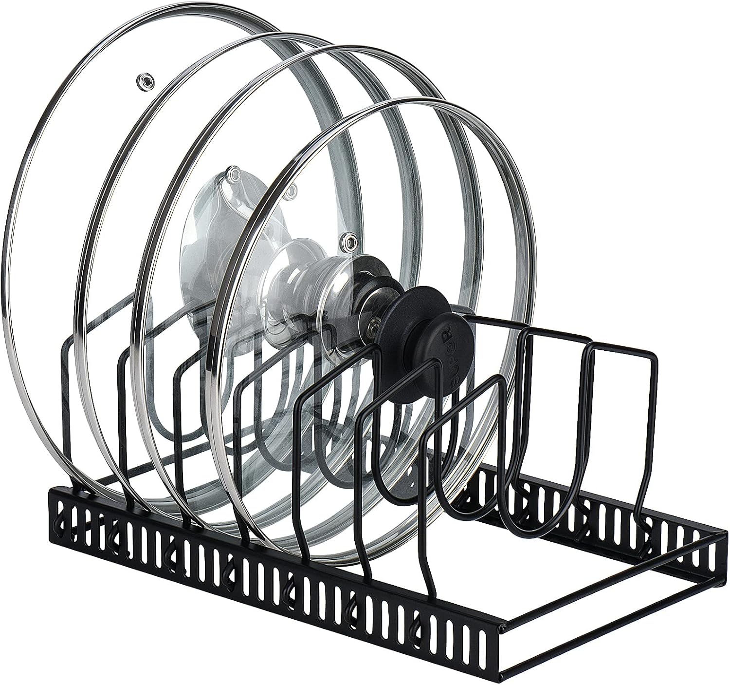 Geschirrabtropfgestell Mit Deckel – 1 Stück – Robustes Metall – 7 Verstellbare Fächer – Praktische Küchenaufbewahrung – 30 X 19 X 13,3 Cm