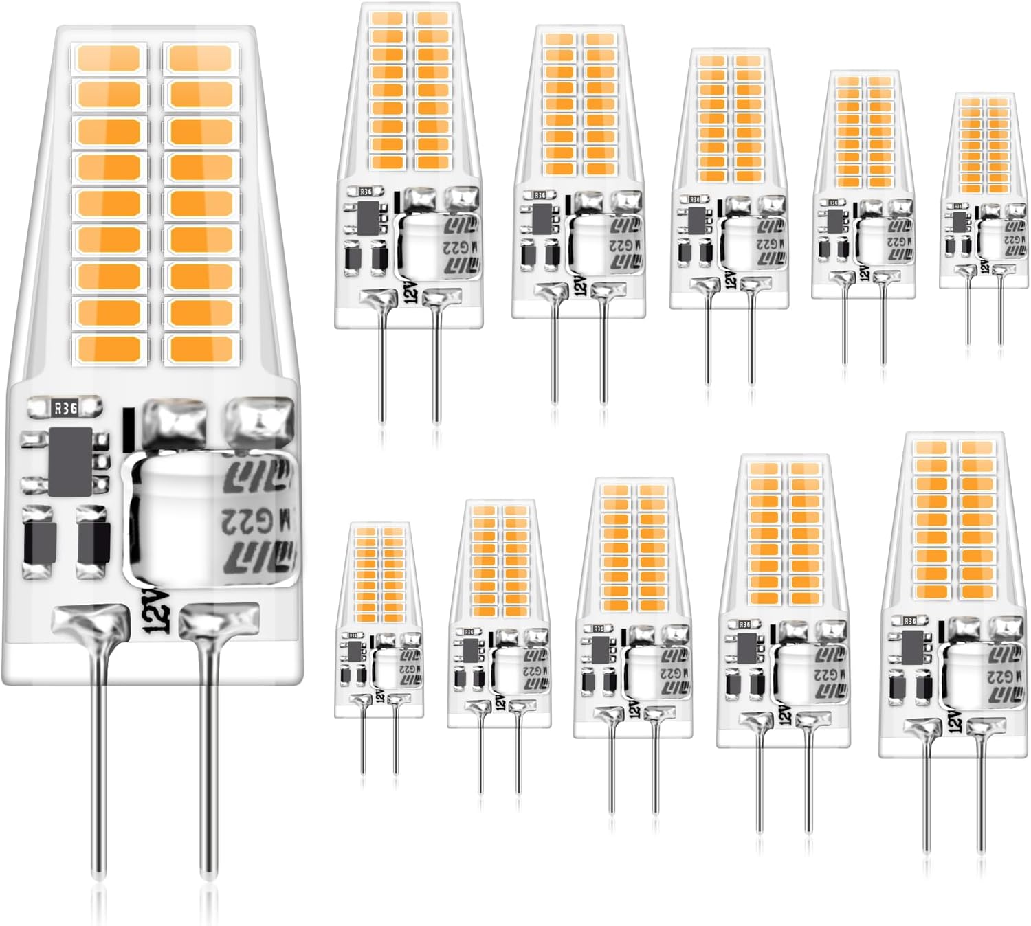G4 3w Led-lampen, Warmweiß 3000k, Ersatz Für 30w Halogenlampen, Flimmerfrei, Energiesparend Für Kronleuchter Und Wandleuchten, 10er-packung