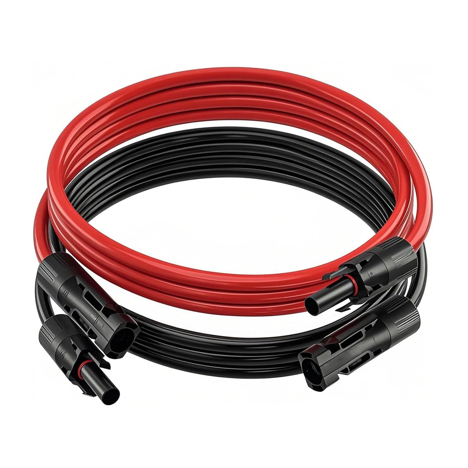 Photovoltaik-solarkabel – 1 Stück – Verzinntes Kupfer Und Xlpe – Wasserdichter Stecker Ip67 – Für Solarmodule Im Außenbereich – 6 Mm² 1 M