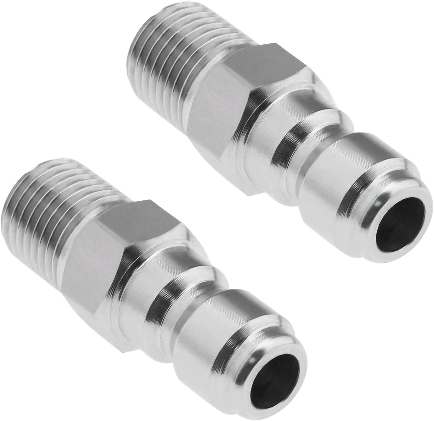 Hochdruckreiniger-adapter – 2 Stück – Edelstahl 304 – 1/4-zoll-bsp-außengewinde – Für Pistolen Und Schläuche – Kompatibel Mit 5000 Psi