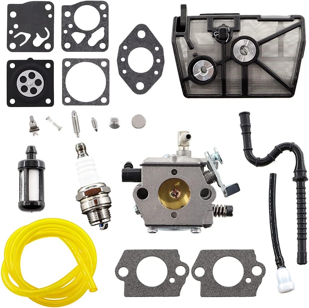 Kompletter Vergaser Mit Filter Für Stihl 028 Kettensäge – 9-teiliges Set – Robustes Metall – Präziser Ersatz – Professionelle Gartenarbeit – Schwarz Und Silber