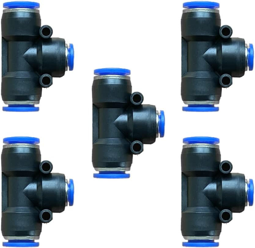 Satz Mit 5 T-förmigen Pneumatischen Reduzierstücken, 12 Mm X 8 Mm X 12 Mm