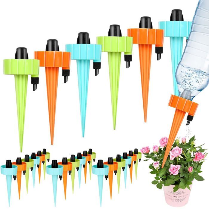 24 Tropfer, Kunststoff, 0-60 Sek., Tropfbewässerung, 1-15 Tage, Garten
