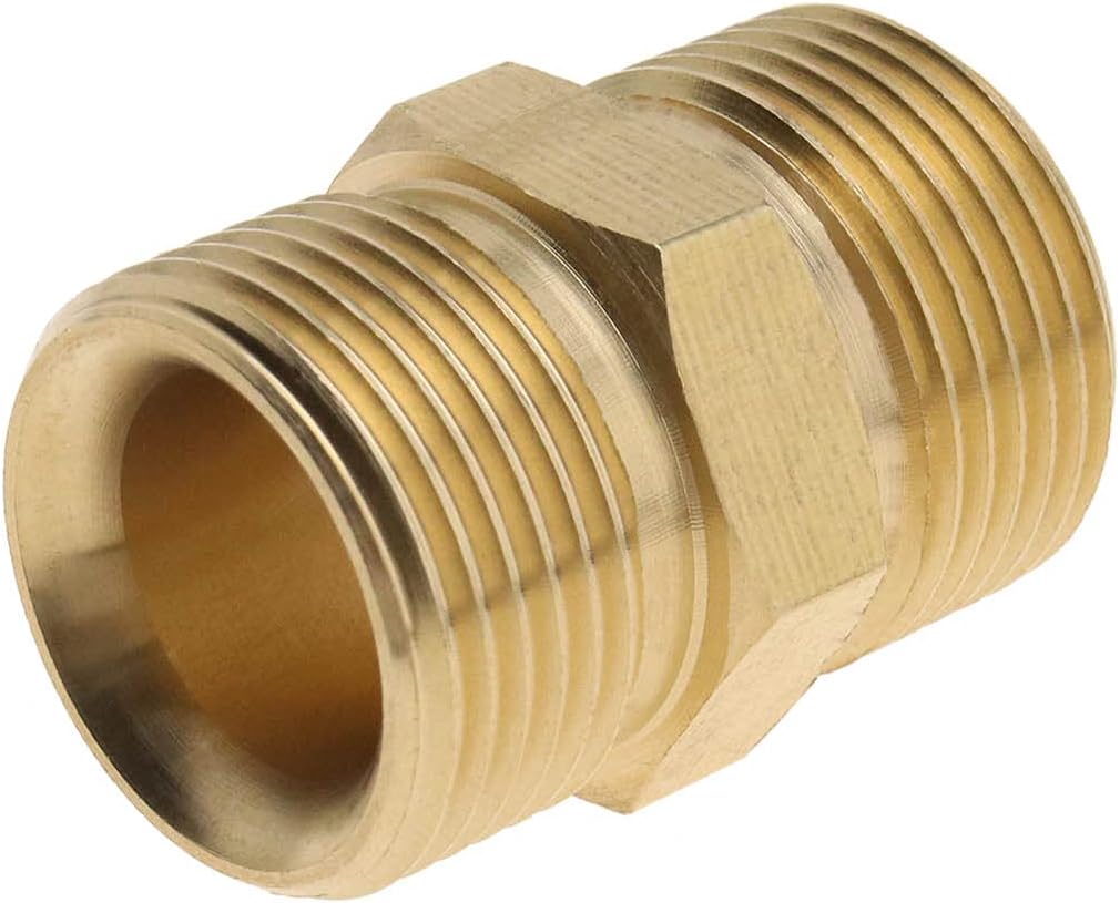 Messingkupplung M22 15 Mm Auf M22 14 Mm – Hochdruckadapter 4500 Psi Für Hochdruckreiniger – Langlebige Kupplung Für Garten Und Außenbereich