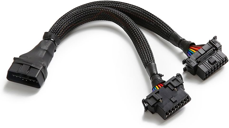 Obd-ii-adapter – 1 Stück – 30 Cm Langes, Y-förmiges Flachkabel – 16-polige Verlängerung – Fahrzeugdiagnose