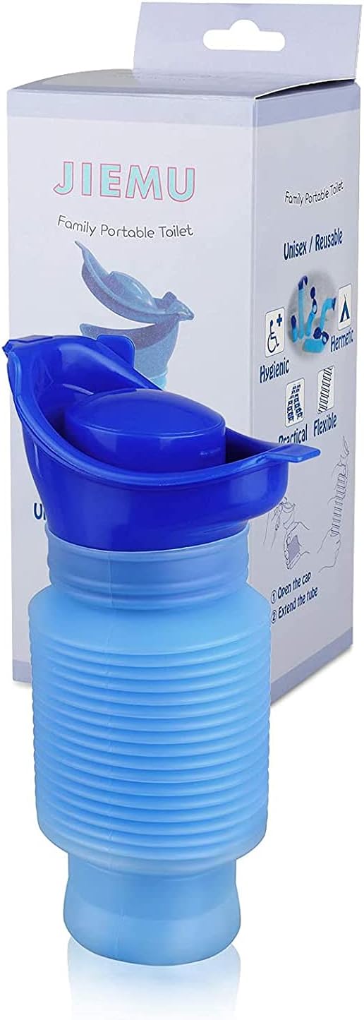 Tragbares Urinal, Notfallurinal 750ml, Einziehbares Urinal, Mobile Urinflasche, Toiletten-pipi-topf Für Unisex, Männer, Frauen, Kinder, Damen, Auto, Stau, Camping, Reisen, Warteschlangen