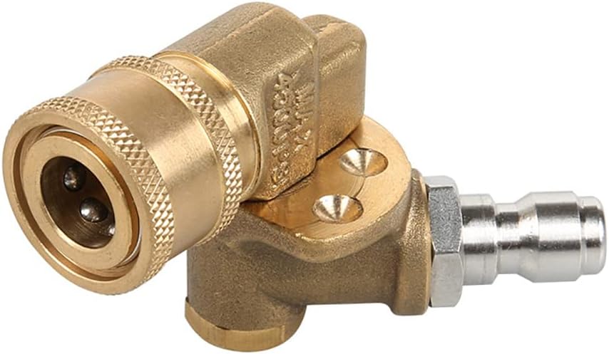 Schwenkkupplung Aus Messing Hochdruckreinigeradapter 1/4"-schnellkupplung 180°-schwenkbereich 5 Einstellbare Winkel Für Reinigungswerkzeuge